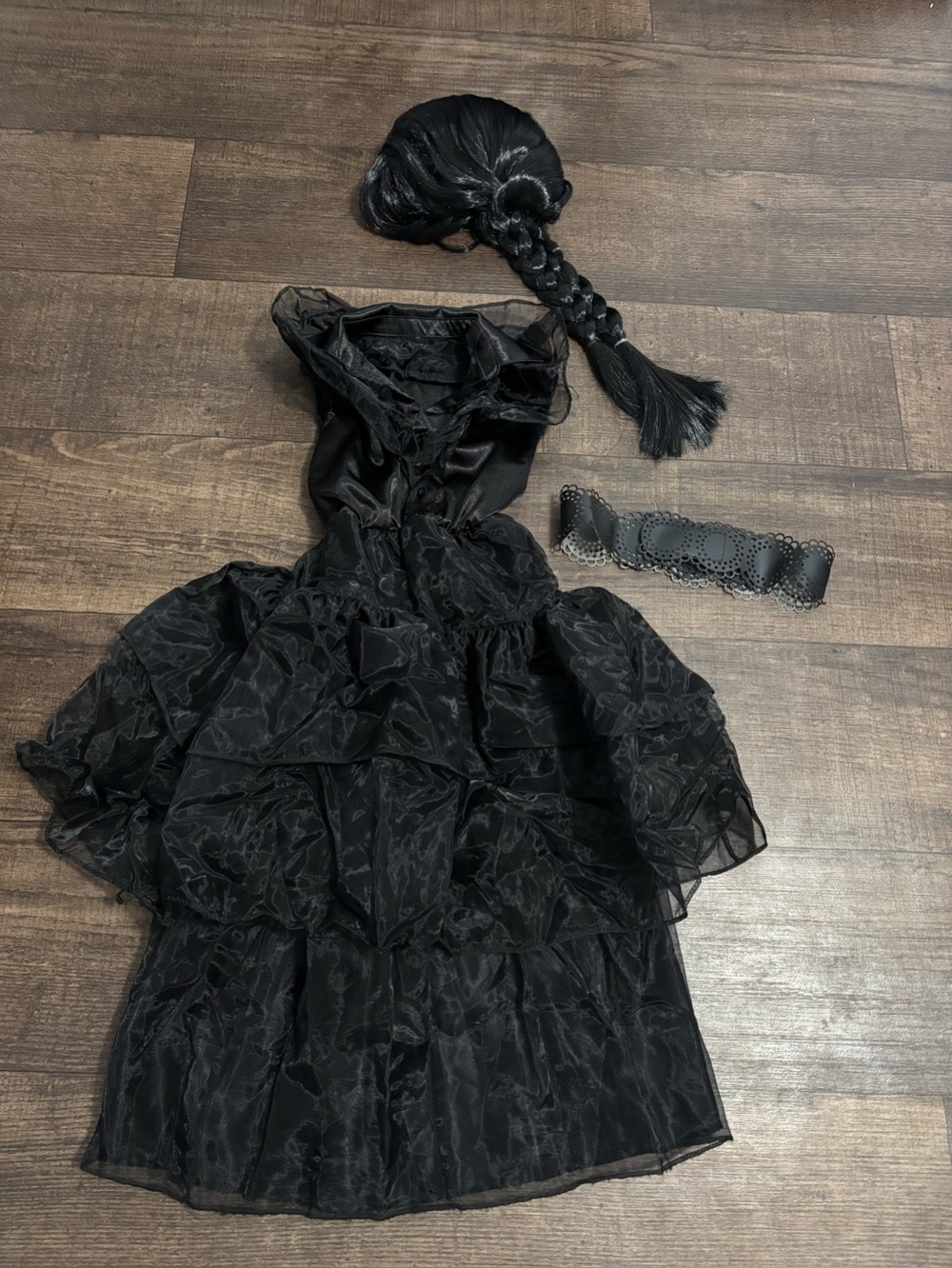 Wednesday Addams Black Dance Dress Halloween Costume Size 4-5